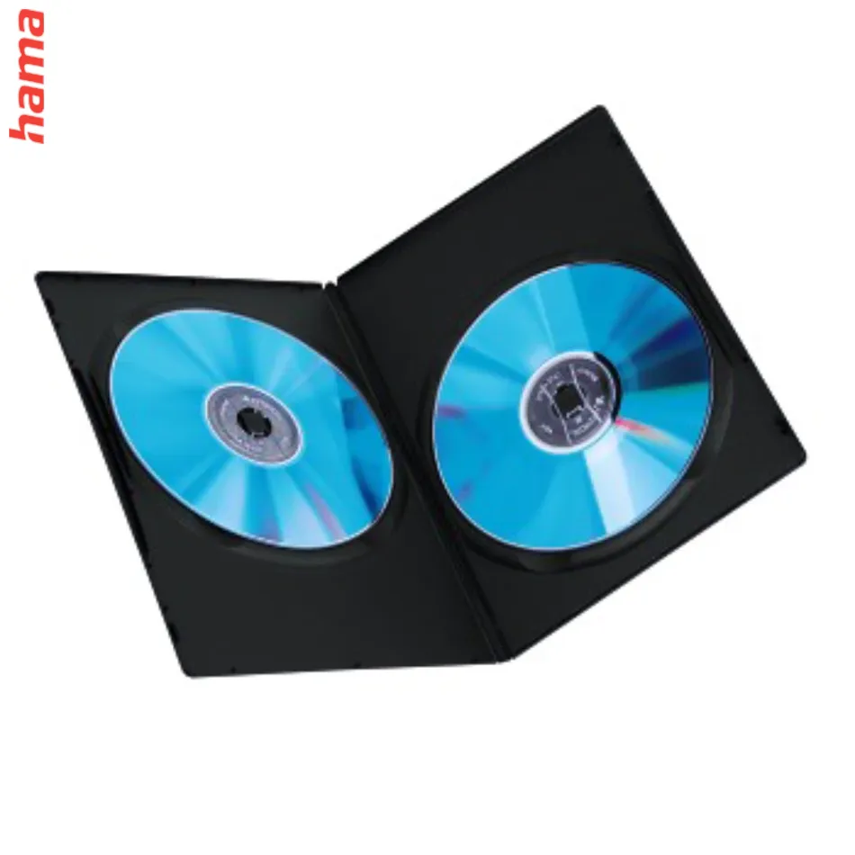 Hama čierny slim box na DVD pre 2 DVD, balenie 25 ks