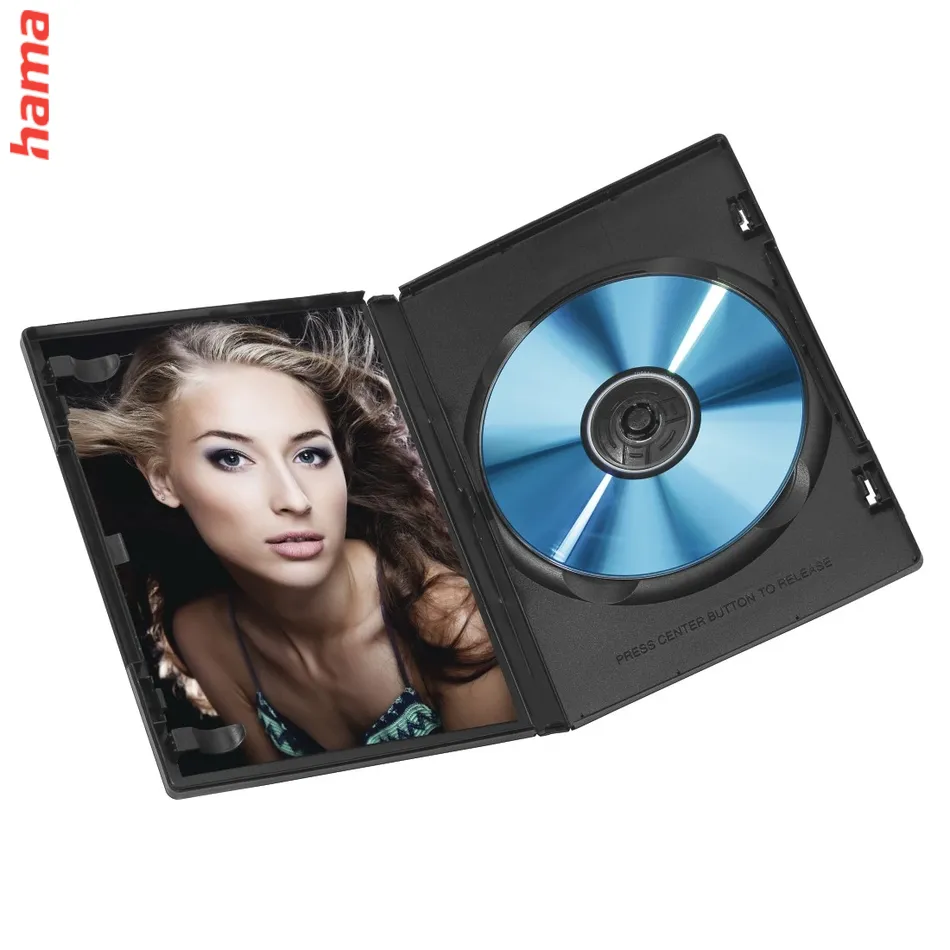 Hama štandardný obal na DVD, čierny, s držiakom na brožúry, 5 ks