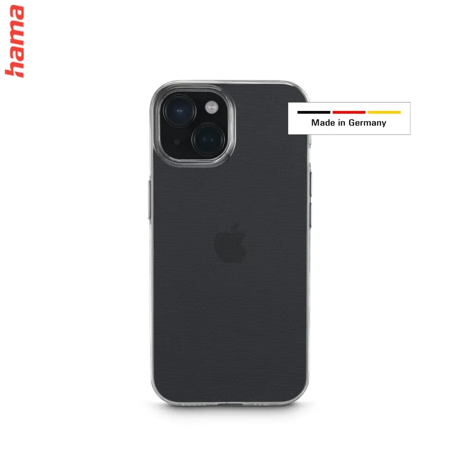 Hama priehľadný kryt na iPhone 15, Always Clear, vyrobený v Nemecku
