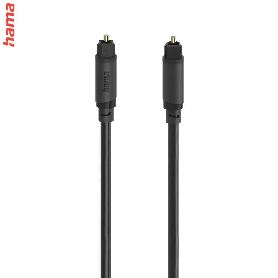 Hama audio kábel, optický Toslink, ODT vidlica, 5 m, čierny
