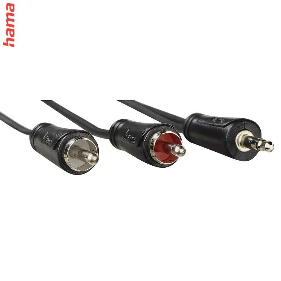 Hama cinch kábel, 3,5 mm jack na 2 cinch, stereo, 0,75 m
