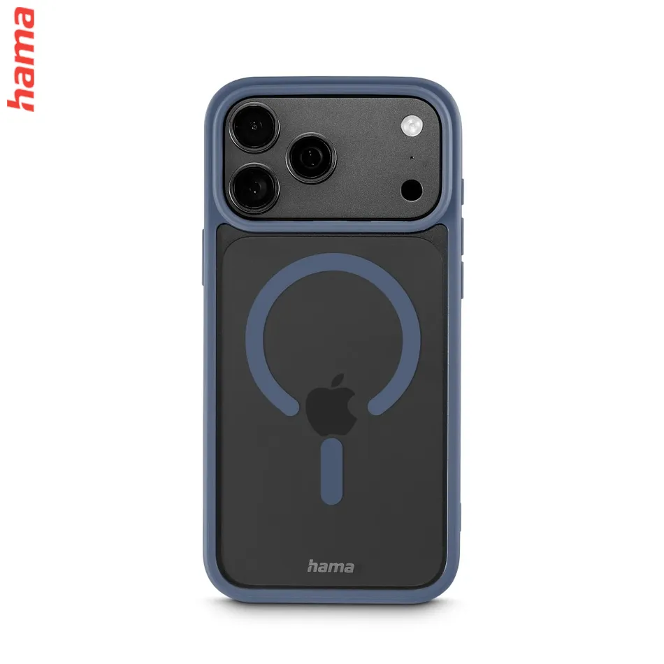 Hama Kryt na iPhone 17 Pro Max/18 Pro Max Frame Protect, magnetický modrý rám