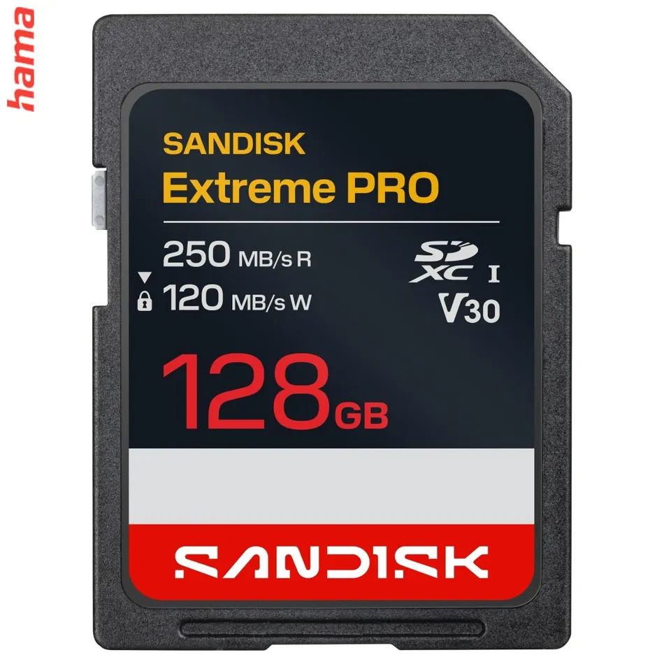 SanDisk SD karta Extreme PRO SDXC 128 GB, UHS-I V30 U3, 250/120 MB/s