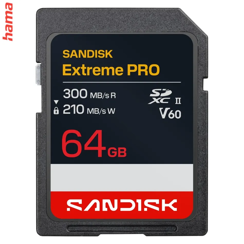 SanDisk SD karta Extreme PRO SDXC 64 GB, UHS-II V60, 300/210 MB/s