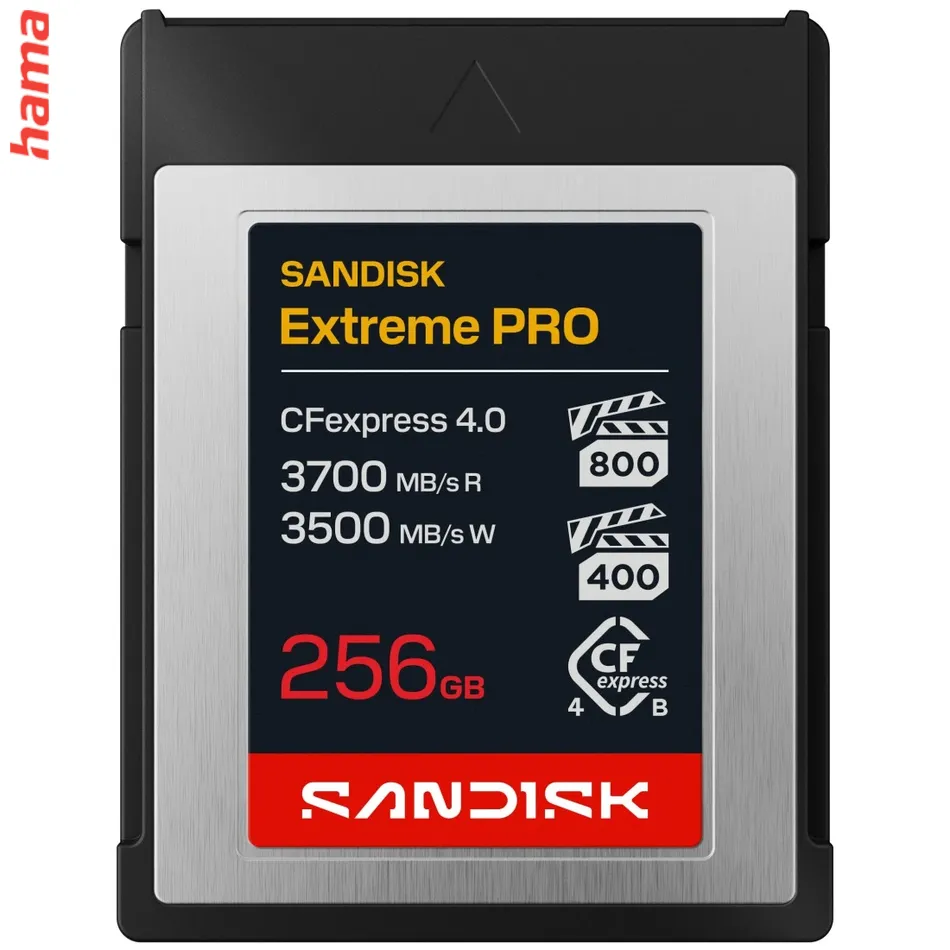 SanDisk Extreme PRO CFexpress Type B 4.0 256 GB, 3700/3500 MB/s
