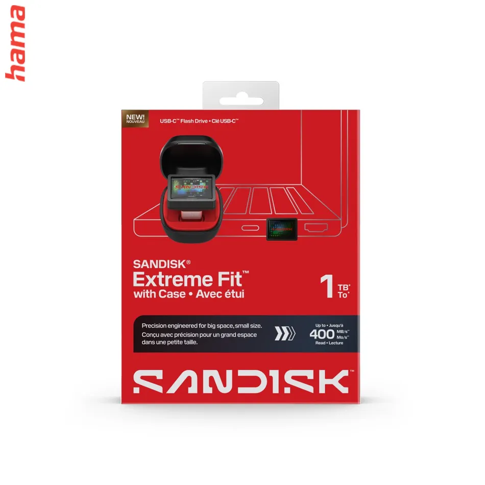 SanDisk Extreme Fit USB-C kľúč 1 TB, 400 MB/s, s puzdrom