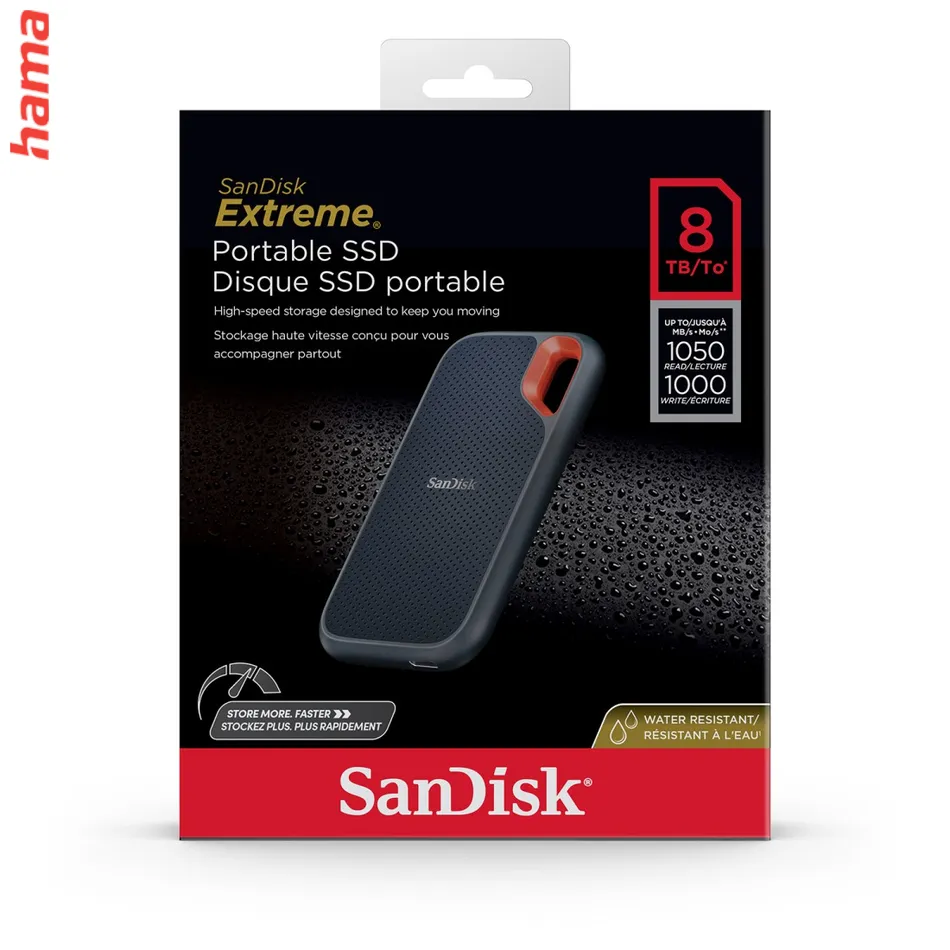 SanDisk Extreme Portable SSD 8 TB, externý SSD disk, USB-C, 1050/1000 MB/s