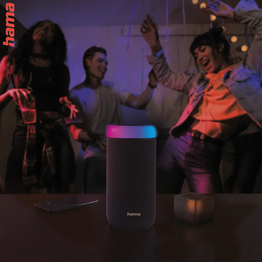 Hama Bluetooth reproduktor Shine 2.0, LED podsvietenie, IPX 4, čierny