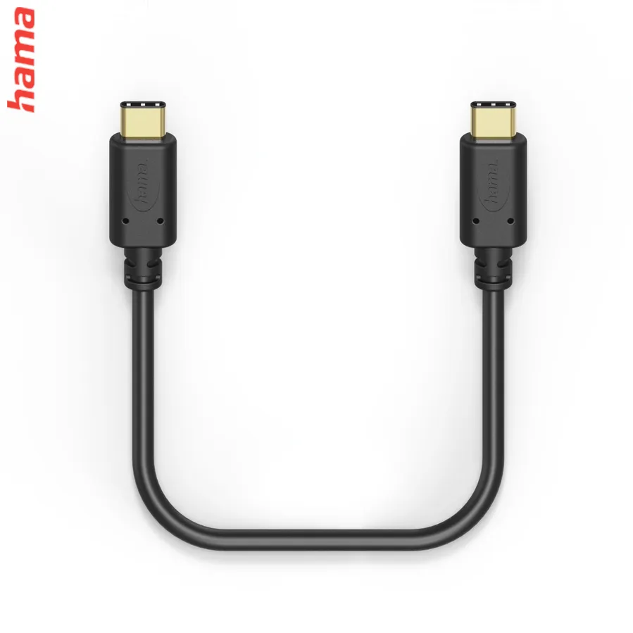 Hama kábel USB-C 2.0 typ C vidlica - C vidlica, 1,5 m, čierny
