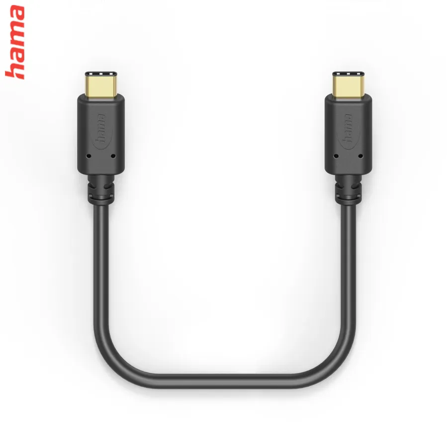 Hama kábel USB-C 2.0 typ C-C 1,5 m, čierny