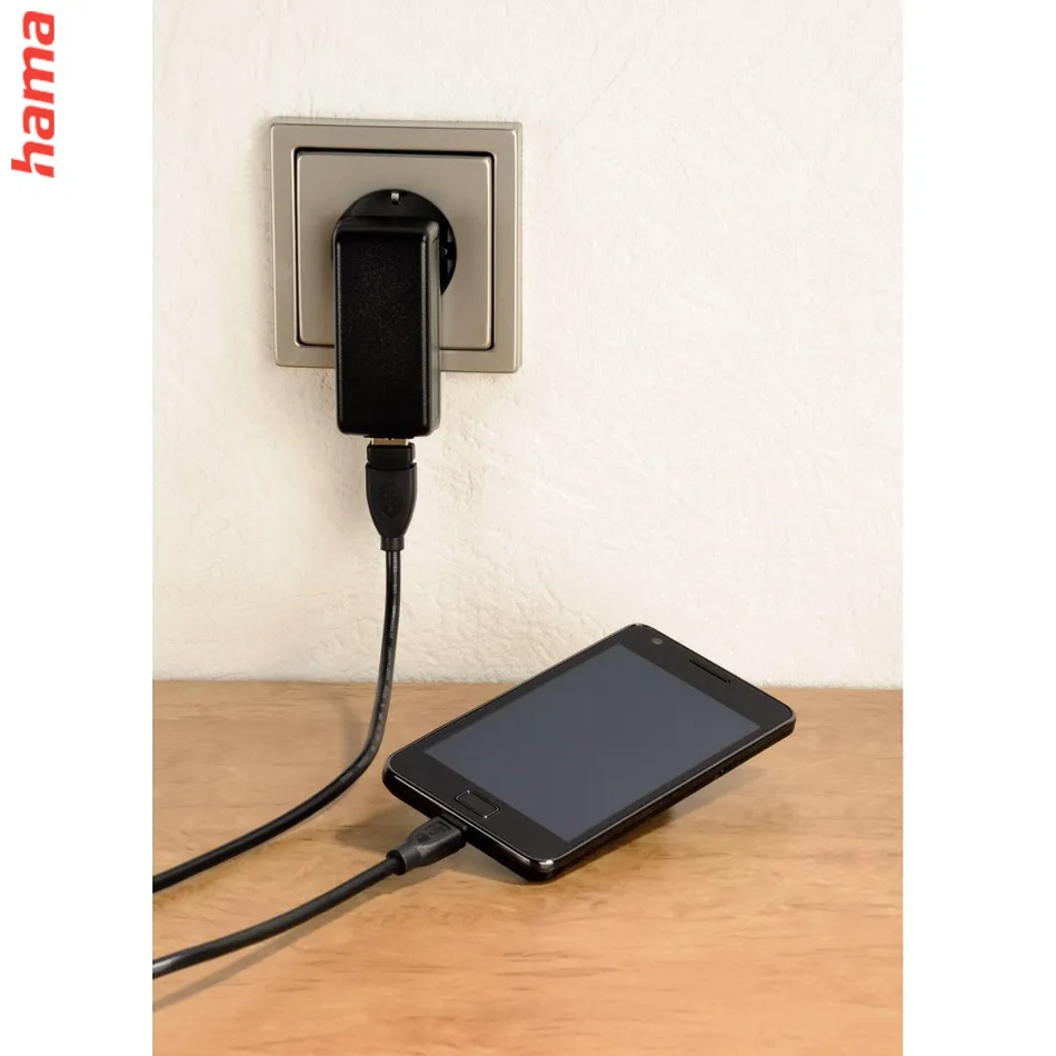 Hama micro USB 2.0 kábel typ A - micro B, 0,25 m, čierny, blister