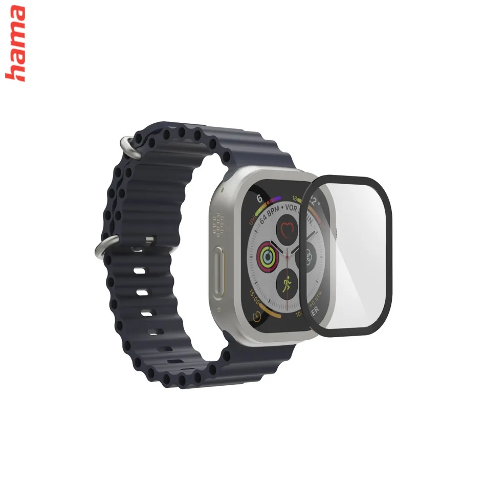 Hama Super Hybrid, ochrana displeje pro Apple Watch Ultra/Ultra 2, 49 mm, nerozbitná