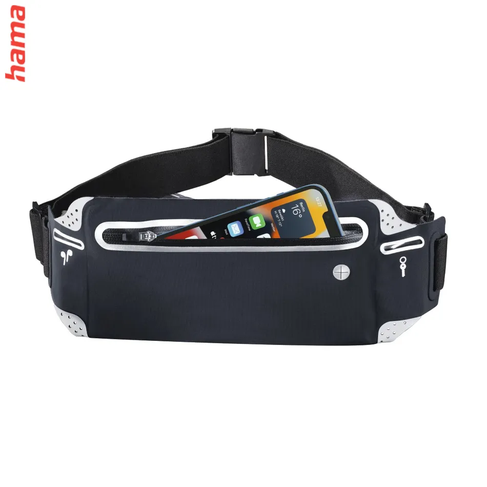 Hama Finest Sports, športová bedrová taštička na mobil, Lycra, antracitová  