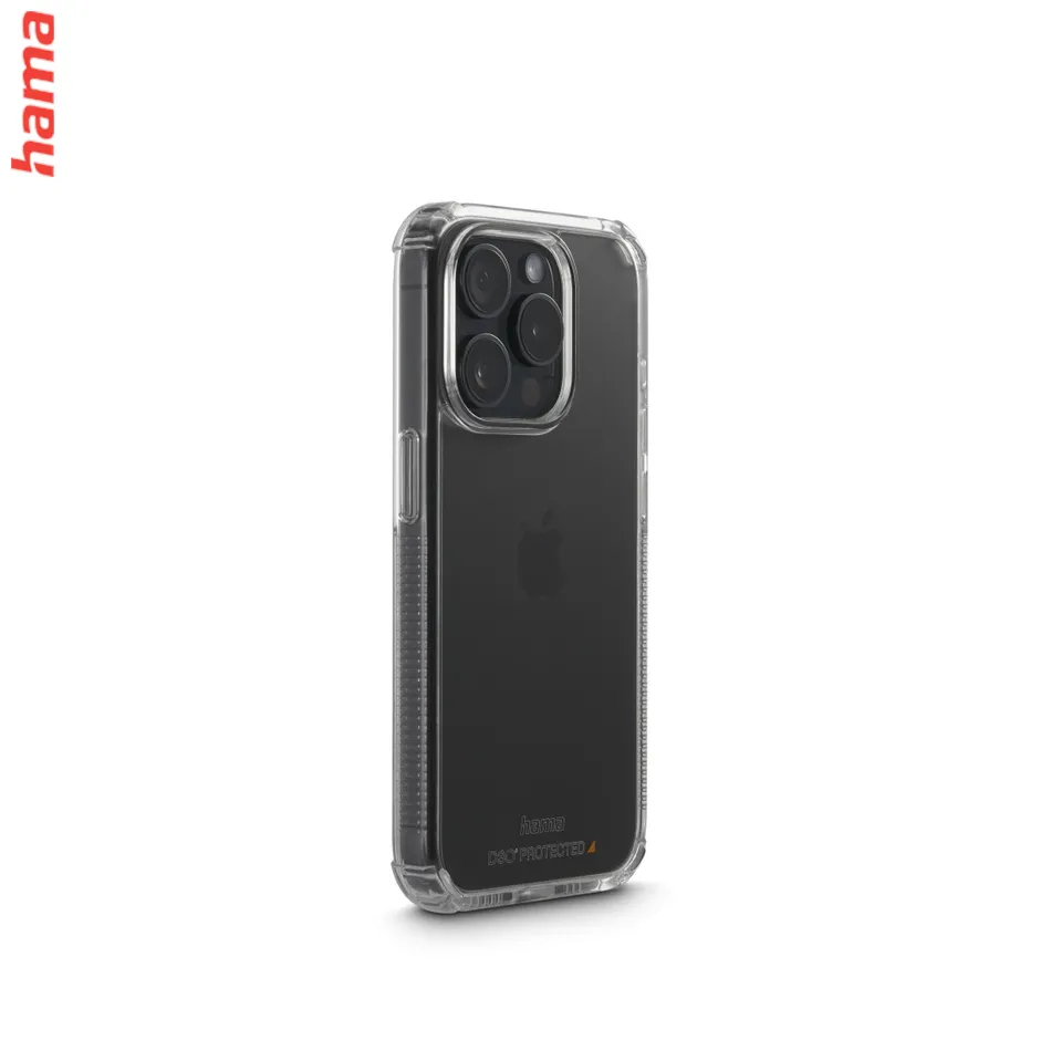 Hama Extreme Protect, kryt pre Apple iPhone 15 Pro Max, materiál D3O®, nezažltne, priehľadný  