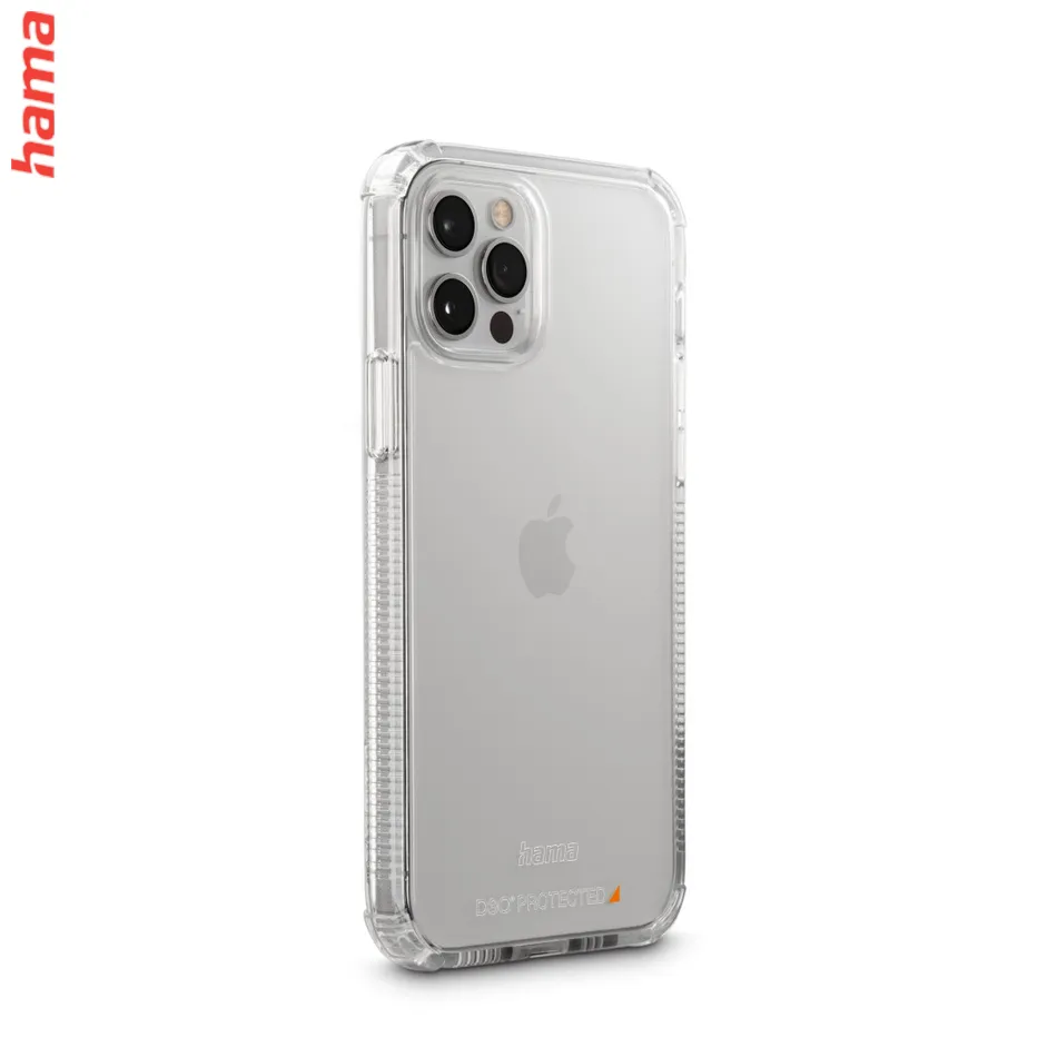 Hama Extreme Protect, kryt pre Apple iPhone 12/12 Pro, materiál D3O®, nezažltne, priehľadný  