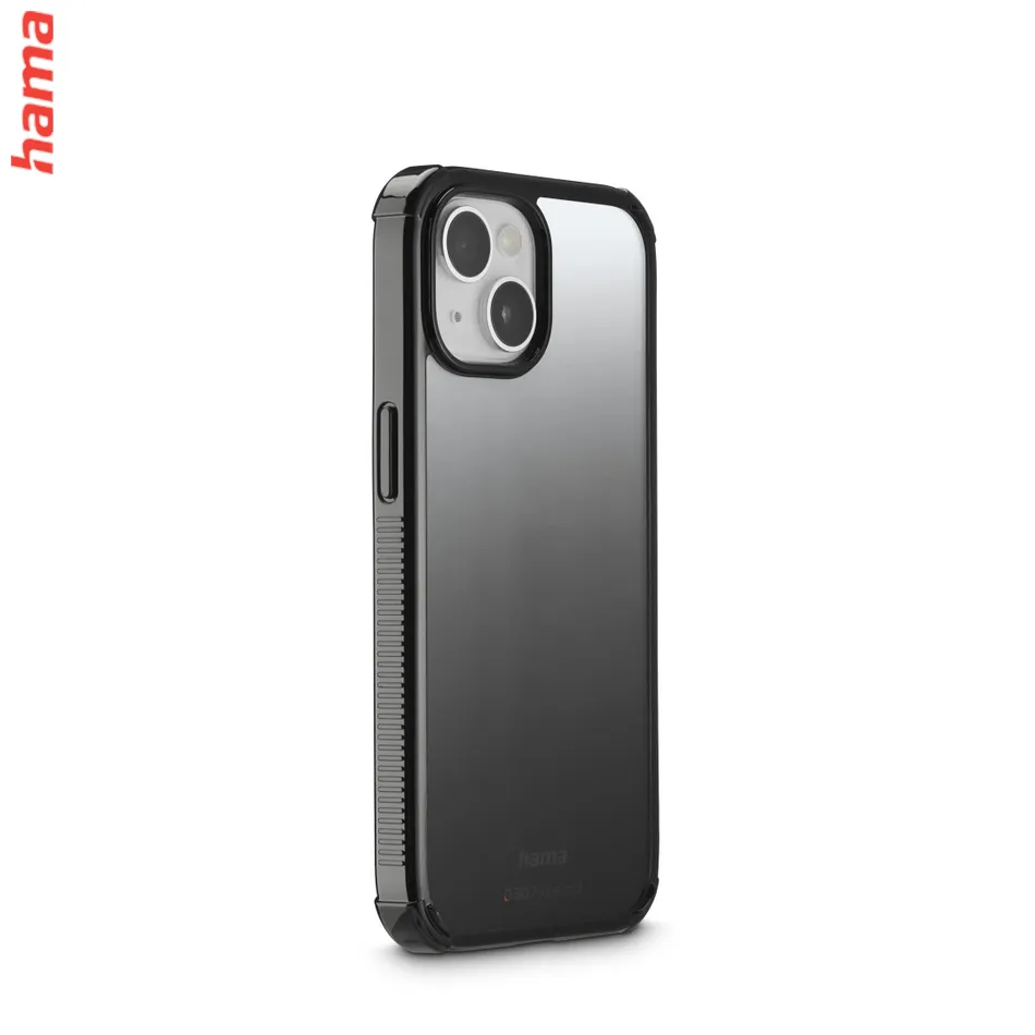 Hama Extreme Protect, kryt pre Apple iPhone 15, materiál D3O®, priehľadný čierny  