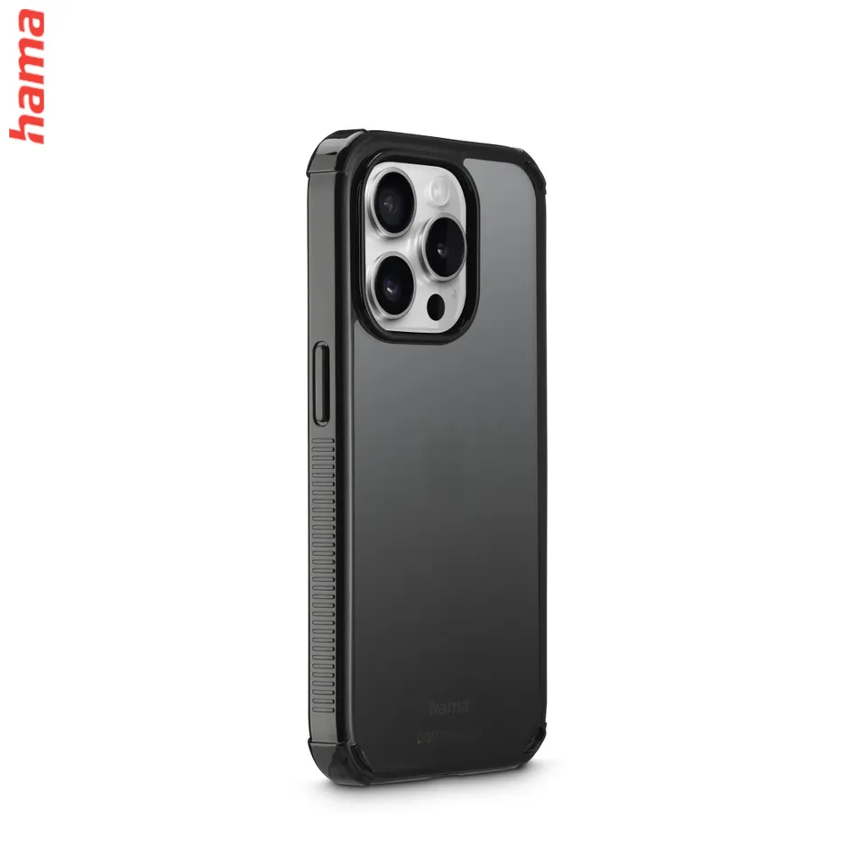 Hama Extreme Protect, kryt pre Apple iPhone 15 Pro, materiál D3O®, priehľadný čierny  