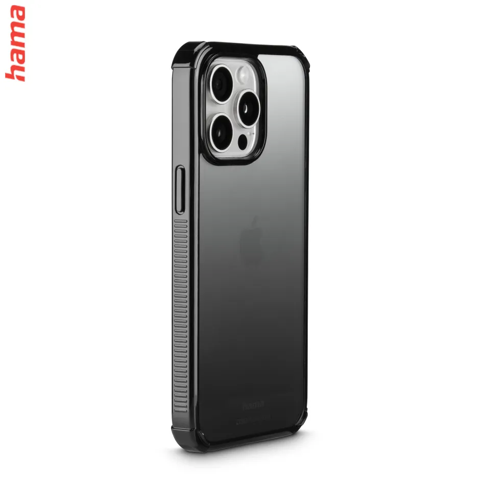 Hama Extreme Protect, kryt pre Apple iPhone 15 Pro Max, materiál D3O®, priehľadný čierny  