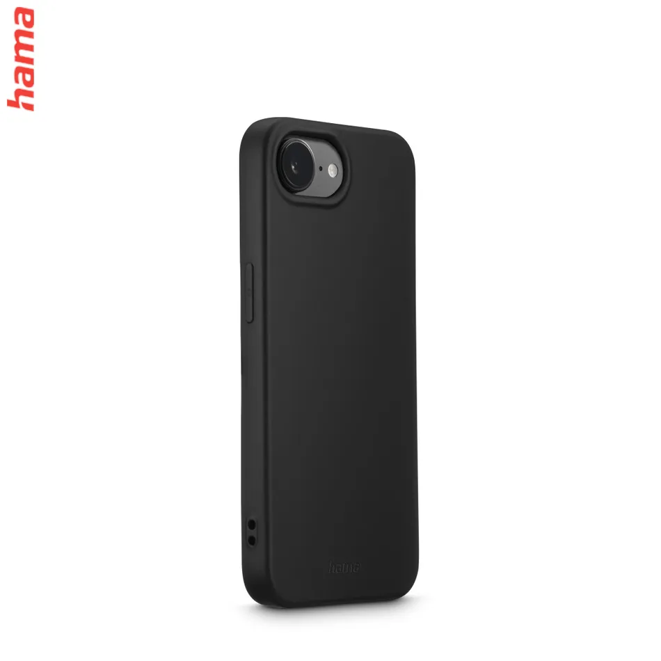 Hama Fantastic Feel, kryt pre Apple iPhone 16e, hebký povrch, čierny  
