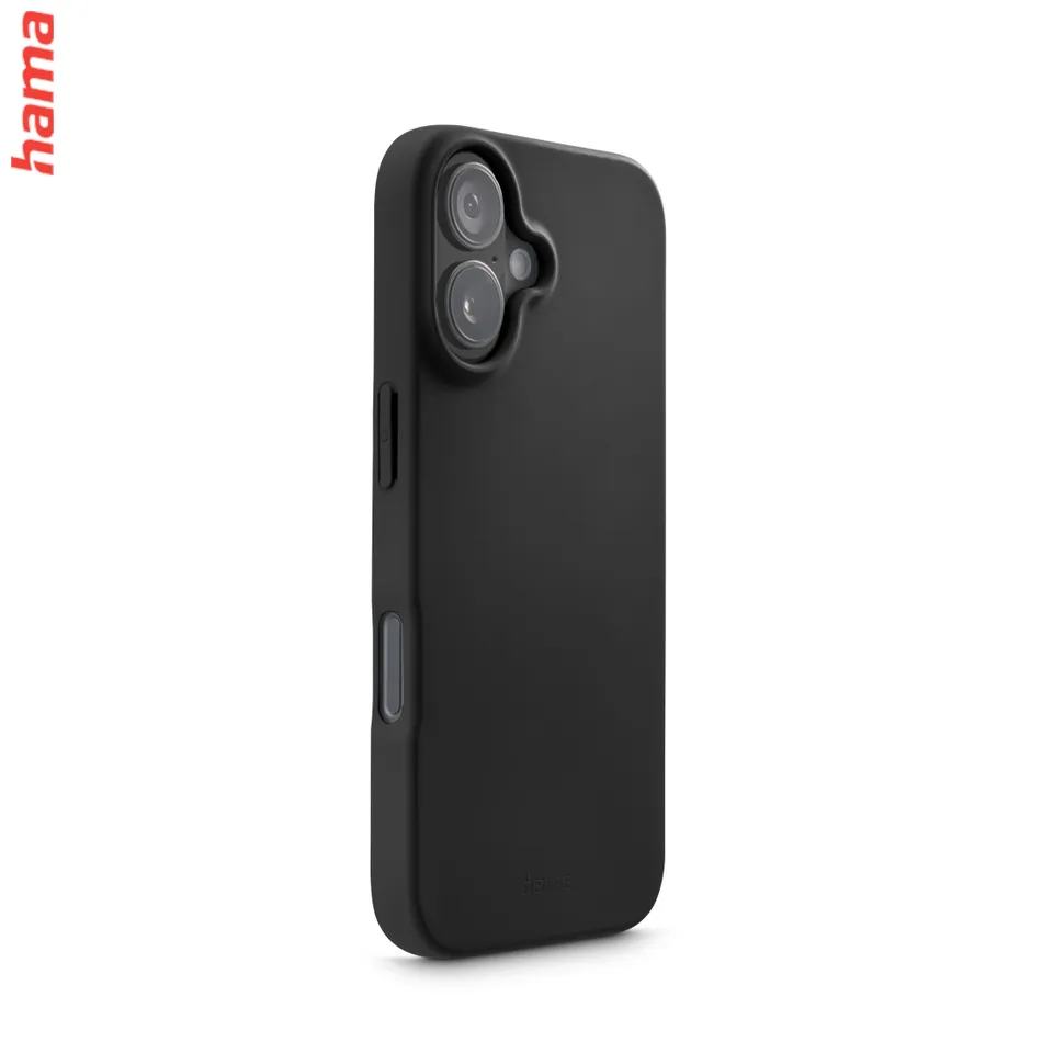 Hama Fantastic Feel, kryt pre Apple iPhone 16 Plus, hebký povrch, čierny  