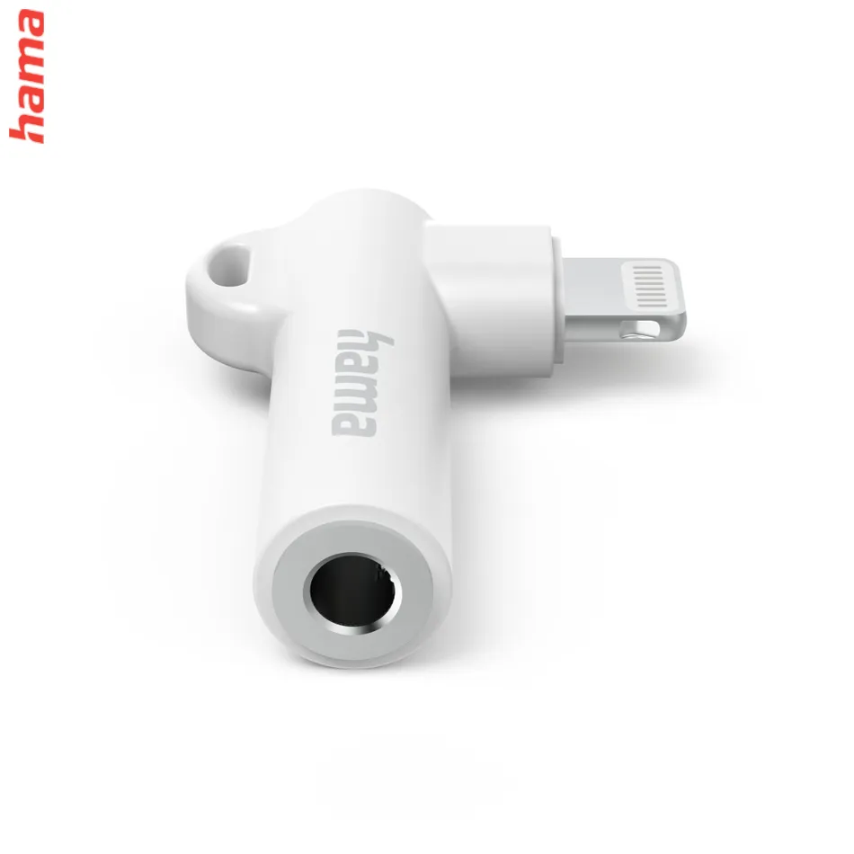 Hama MFi audio adaptér Lightning na jack 3,5 mm pre Apple, aktívny, kompaktný  