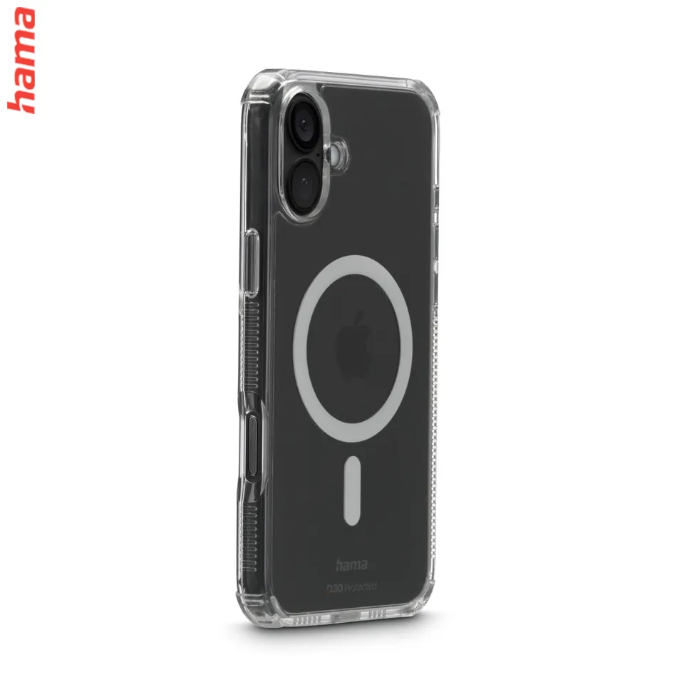 Hama Extreme Protect, kryt pre Apple iPhone 16 Plus, magnetický, D3O®, nezažltne, priehľadný