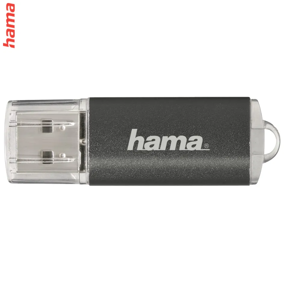 Hama USB FlashPen Laeta, USB 2.0, 16 GB, 10 MB/s, šedý
