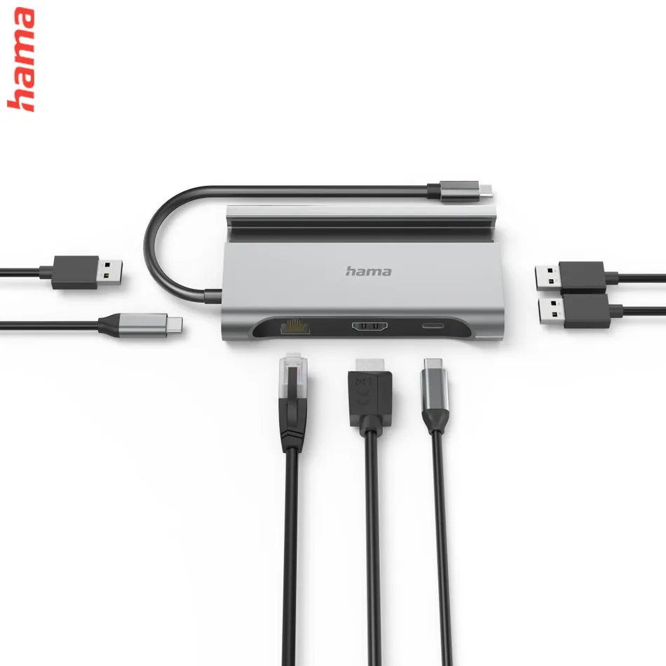 Hama USB-C hub Connect2Mobile V2, multiport, 7 portov