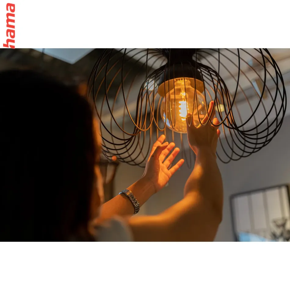 Hama SMART WiFi LED žiarovka, Matter, E27, G95 Filament, guľa, RGBW, stmievateľná, appka