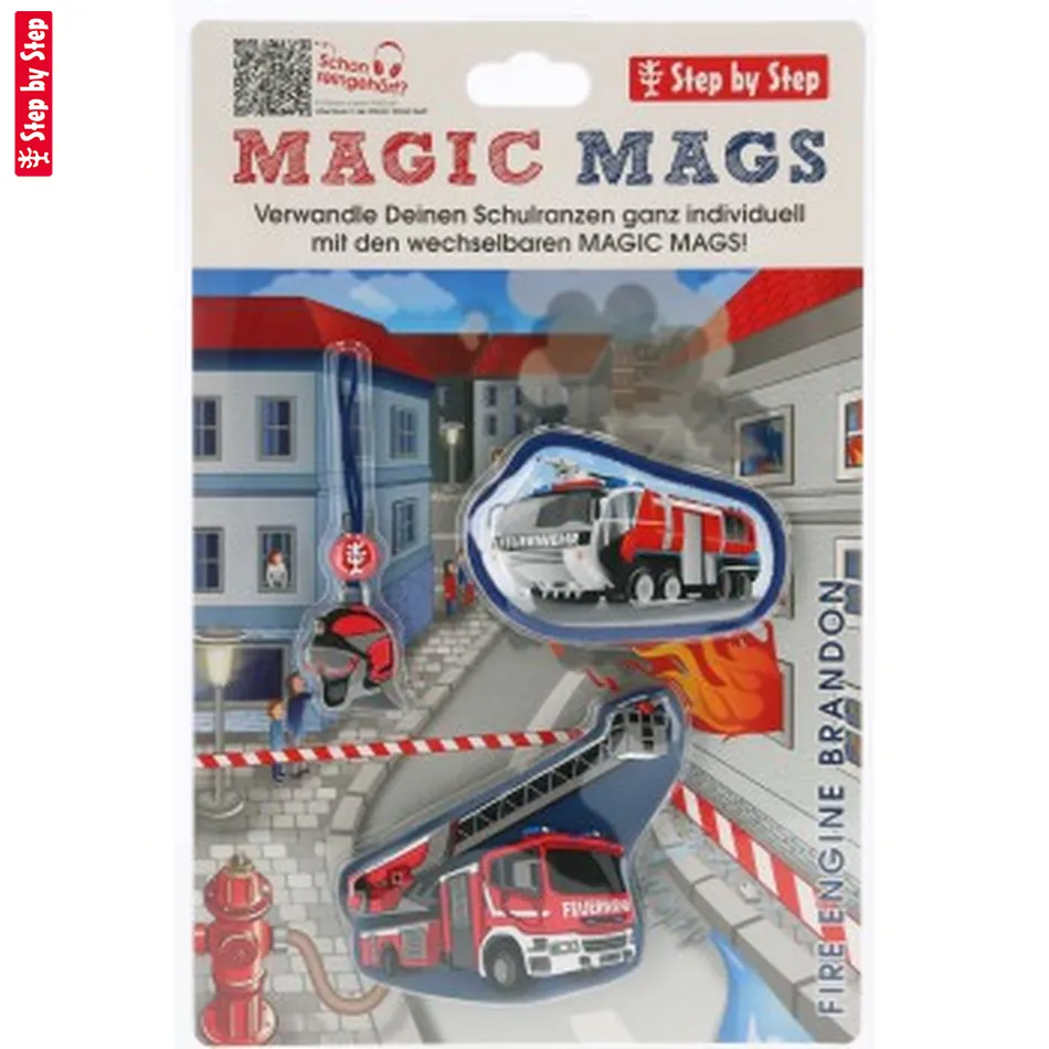 Doplnkový set obrázkov MAGIC MAGS Fire Engine Brandon k aktovkám GRADE, SPACE, CLOUD, 2v1 a KID
