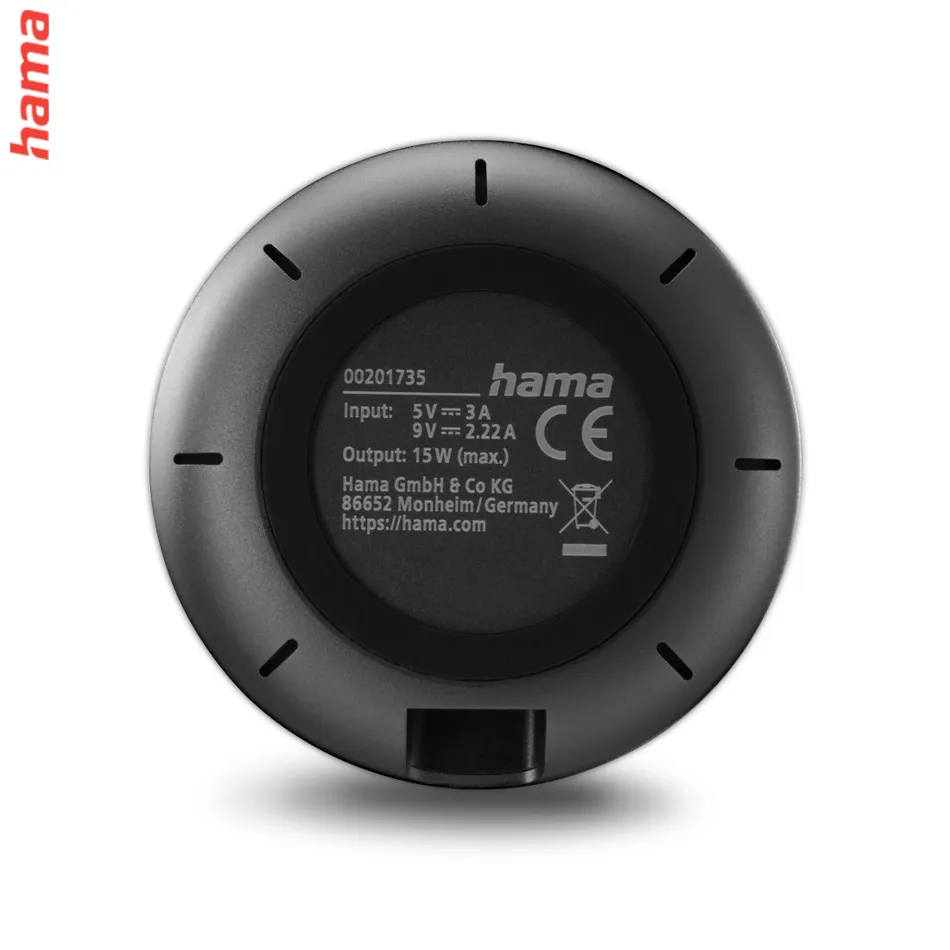 Hama bezdrôtová nabíjačka Qi 15 W, magnetická, samostatný kábel 1 m