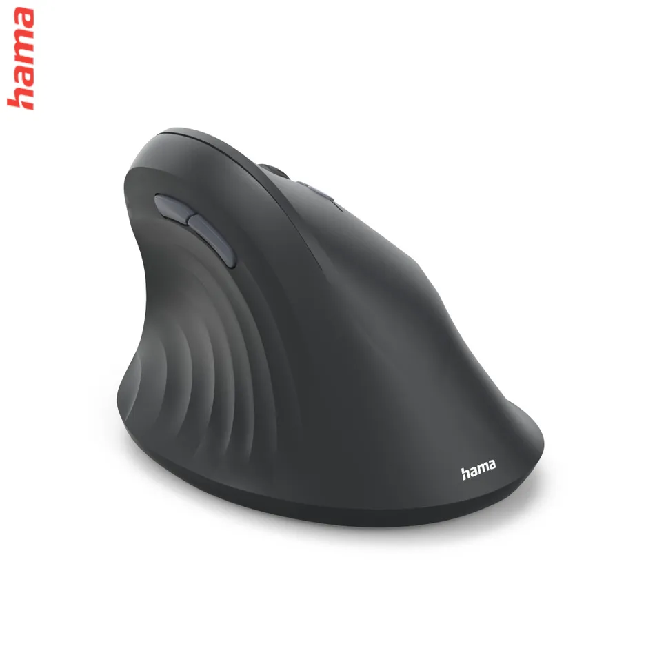 Hama vertikálna ergonomická bezdrôtová myš EWM-500R, pre pravákov, čierna