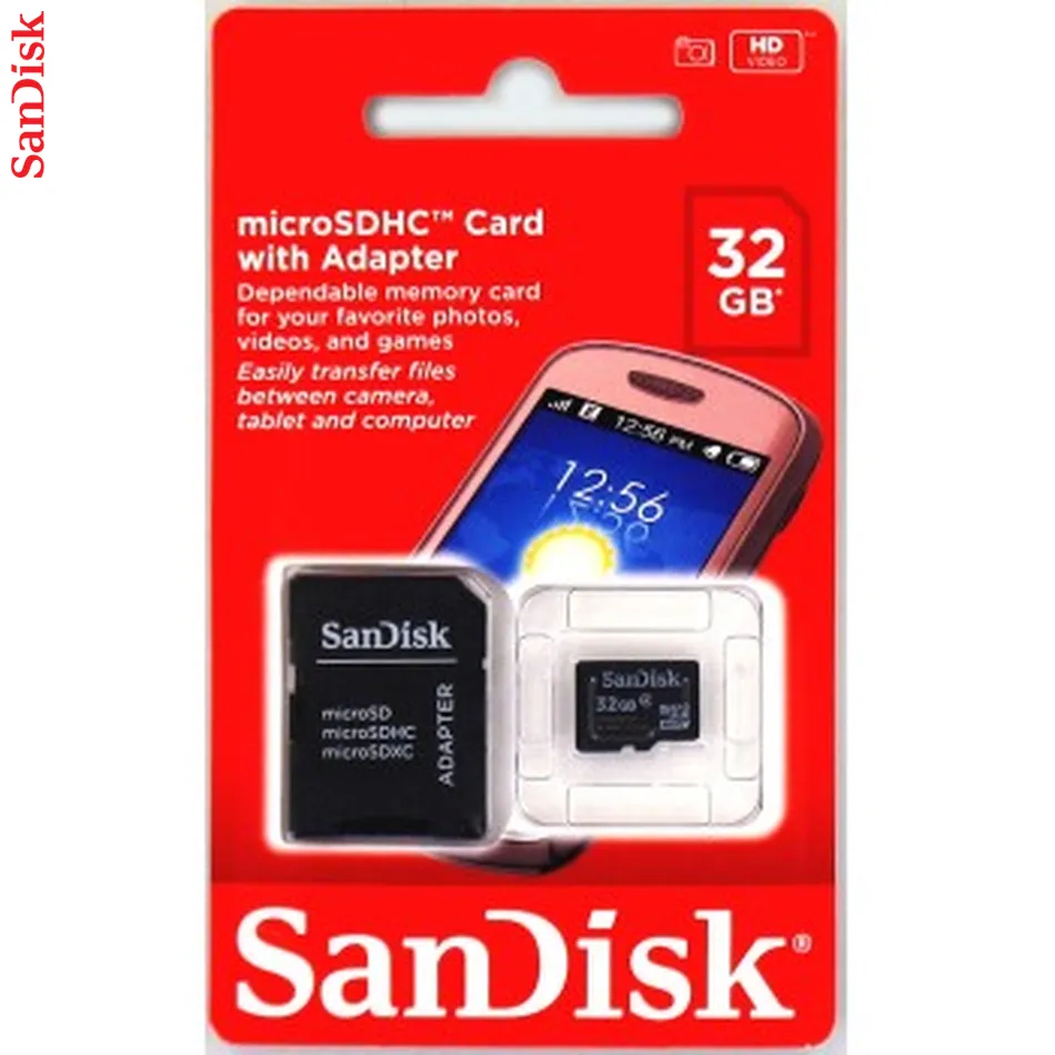 SanDisk microSDHC 32 GB Class 4 Memory Card + SD adaptér
