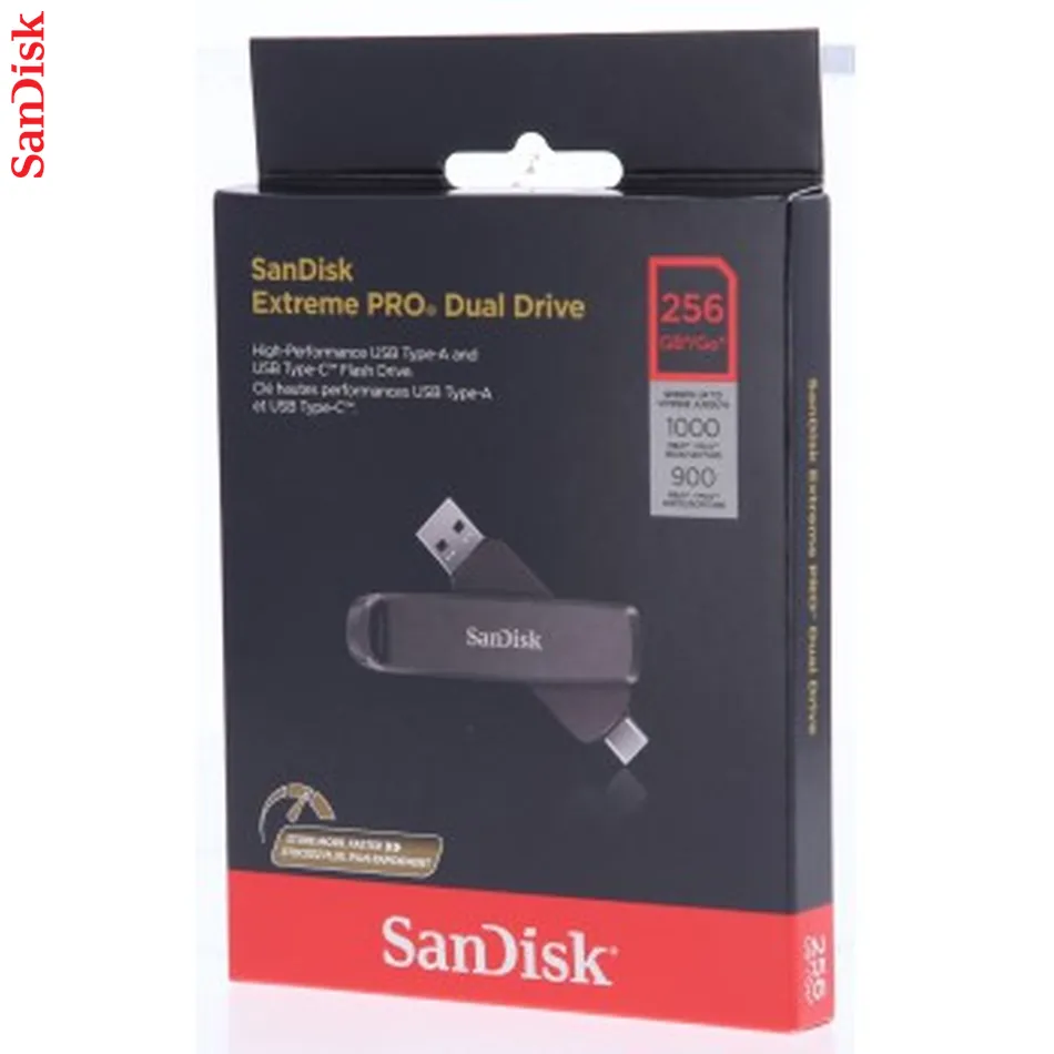 Sandisk Extreme PRO Dual Drive 256 GB, Metal Dual Drive,1000/900 MB/s