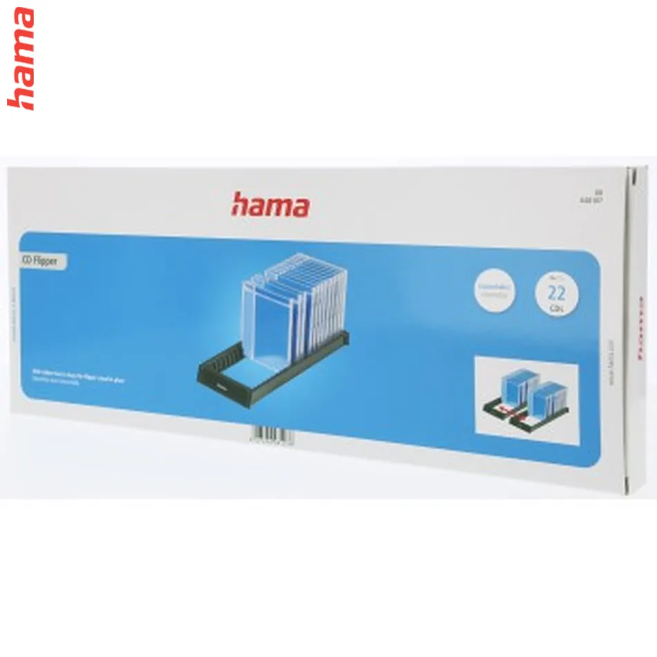 Hama CD Flipper 22, stojan na 22 CD, plastový, čierny
