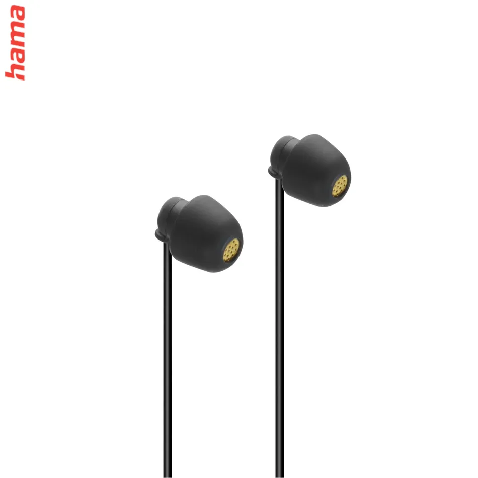 Hama USB-C slúchadlá s mikrofónom Calm, mini štuple, čierne