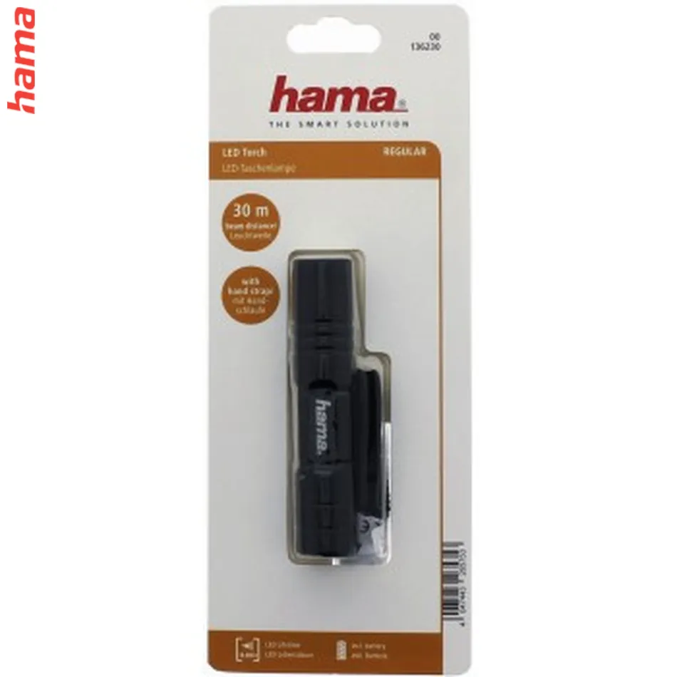 Hama Regular R-98, LED baterka, čierna