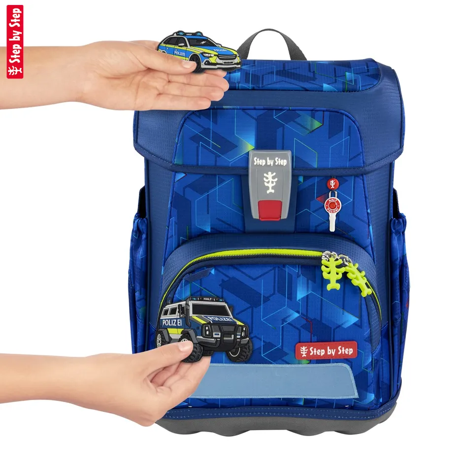 Doplnkový set obrázkov MAGIC MAGS, Police Truck Charly, pre aktovky a ruksaky Step by Step