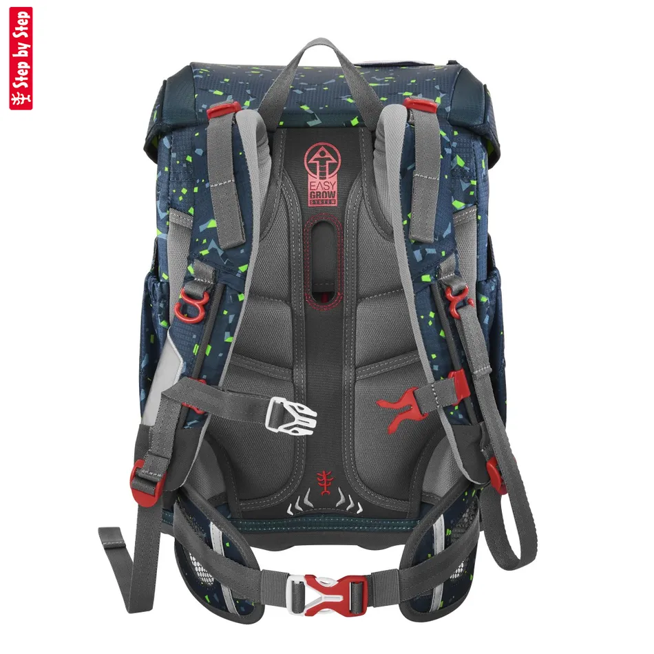 Školská aktovka Step by Step CLOUD, Bagger Rocco – 5-dielny set, AGR certifikát