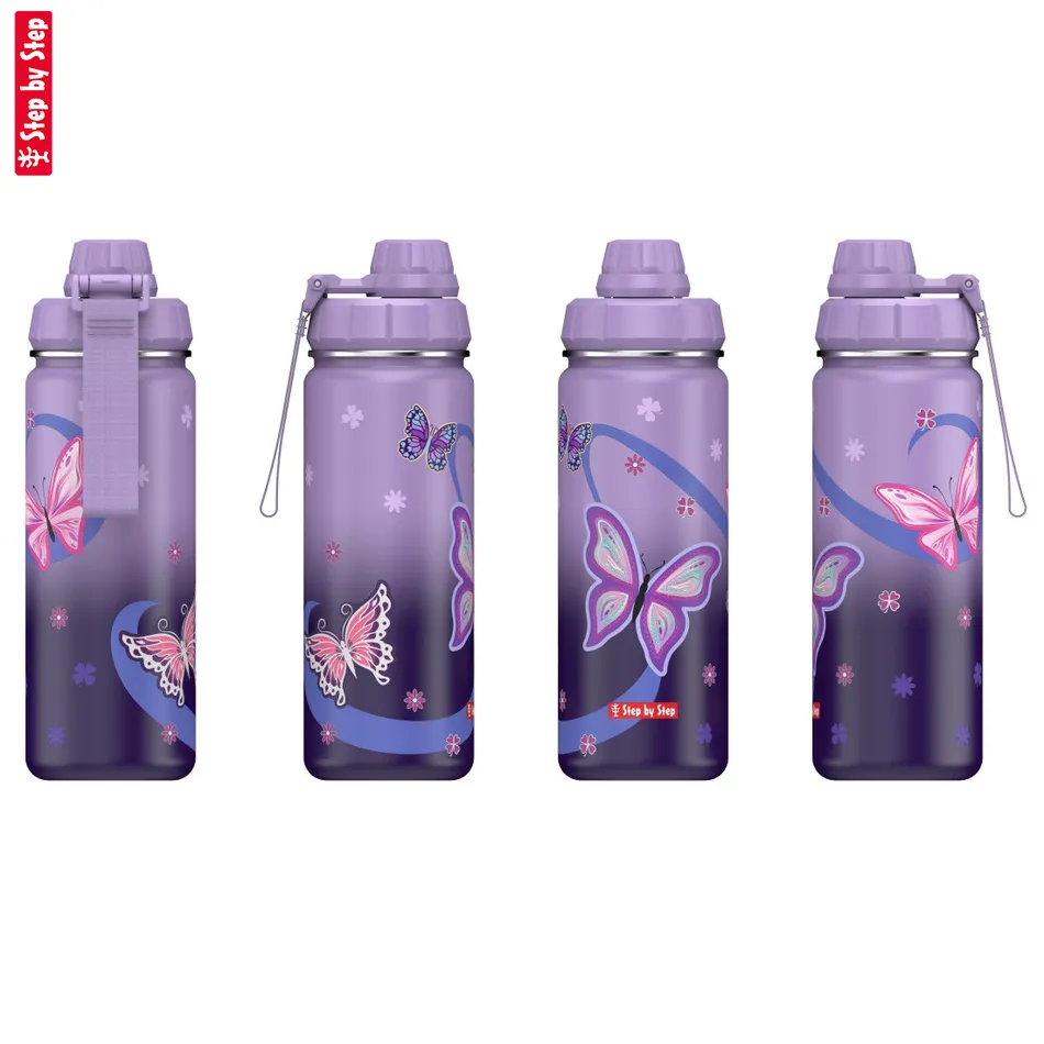 Izolovaná fľaška na nápoj z nerezovej ocele Step by Step 0,5 l, Sweet Butterfly