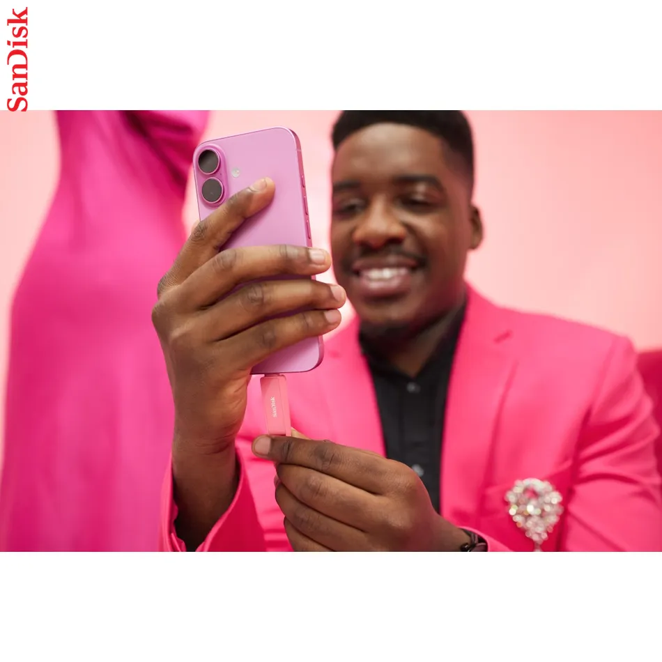SanDisk Phone Drive 256 GB, USB-C Seastar Pink