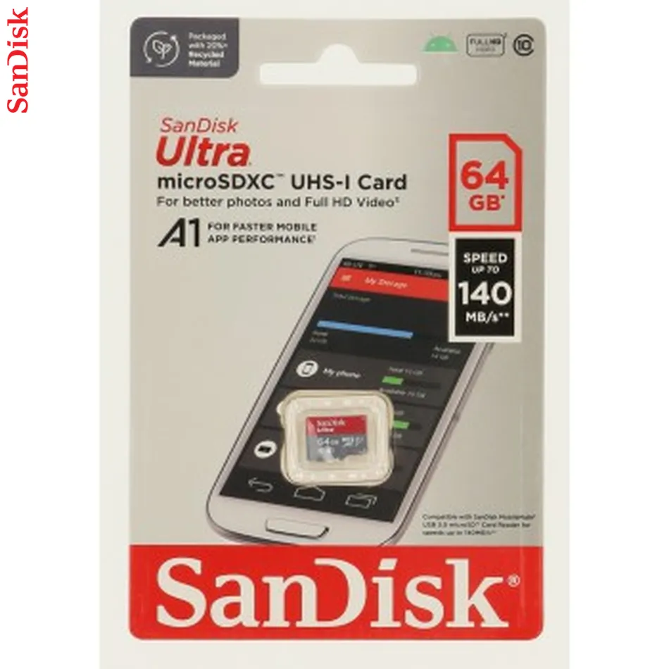 SanDisk Ultra microSDXC 64 GB (A1/UHS-I/Cl.10/140 MB/s)