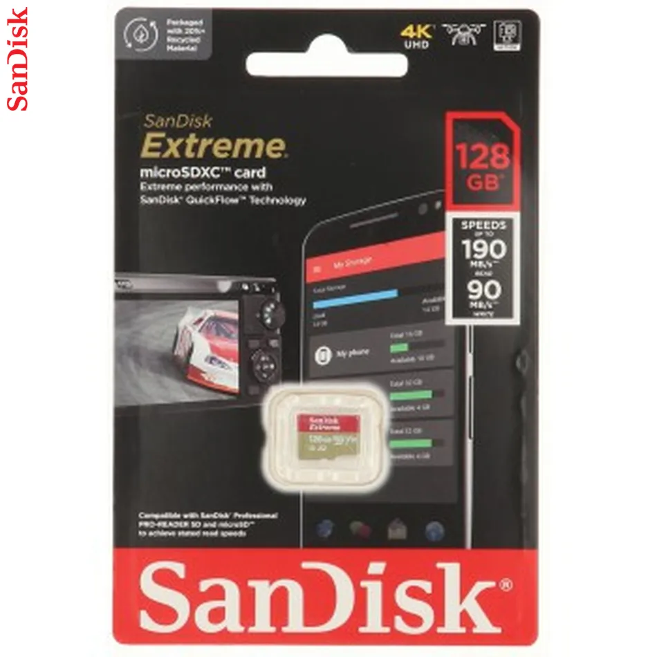SanDisk microSDXC Extreme 128 GB (A2/ V30/ U3/ R190/ W90)