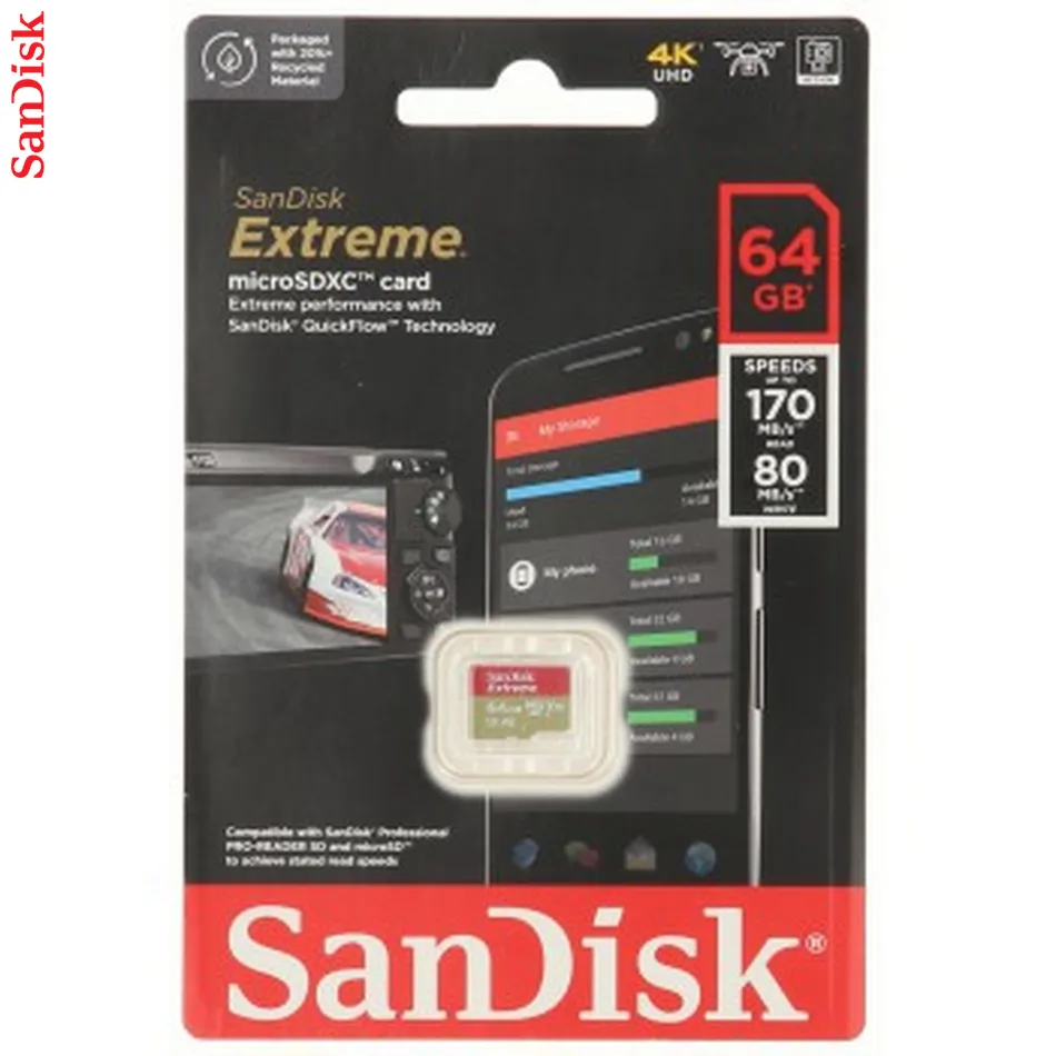 SanDisk microSDXC Extreme 64 GB (A2/ V30/ U3/ R170/ W80)