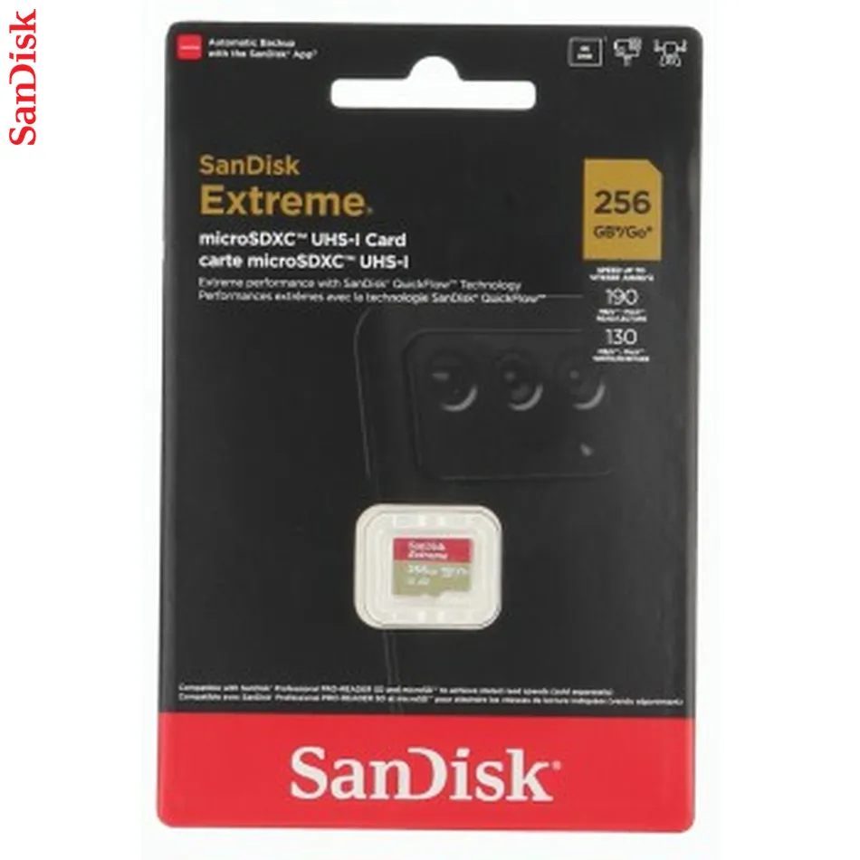 SanDisk microSDXC Extreme 256 GB (A2/ V30/ U3/ R190/ W130)