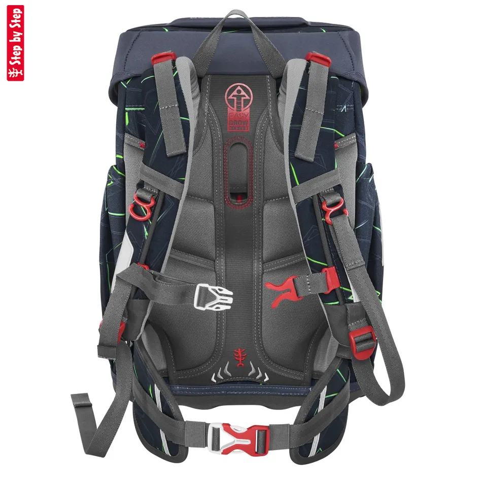 Školská aktovka-taška Step by Step GIANT, Ninja Kimo - 5-dielny set, AGR certifikát