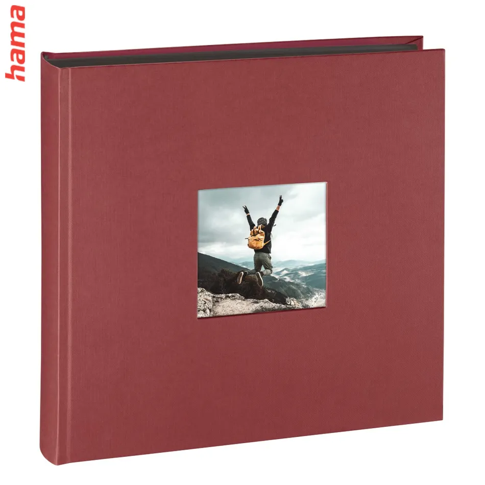 Hama album klasický FINE ART 30x30 cm, 100 strán, 400 foto, bordó, čierne listy