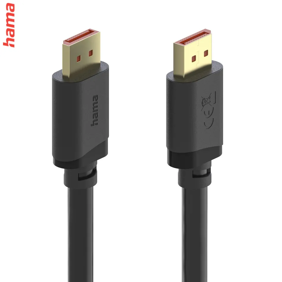 Hama DisplayPort 2.1 kábel UHD/16K, 80 Gb/s, 2 m