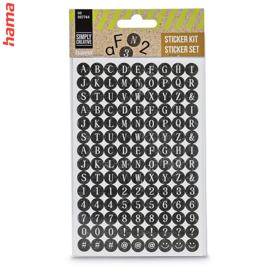 Scrapbook Hama samolepky pre kreatívnu tvorbu 6 hárkov