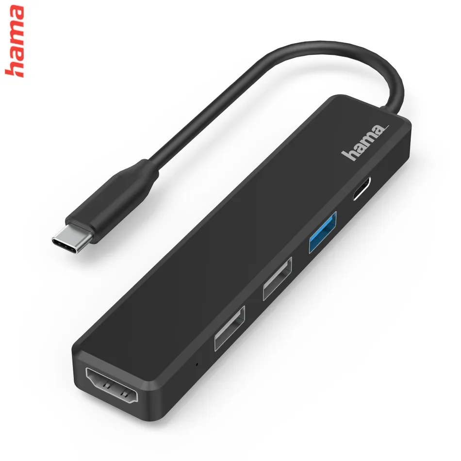 Hama USB-C hub, multiport, 4x USB, 1x HDMI